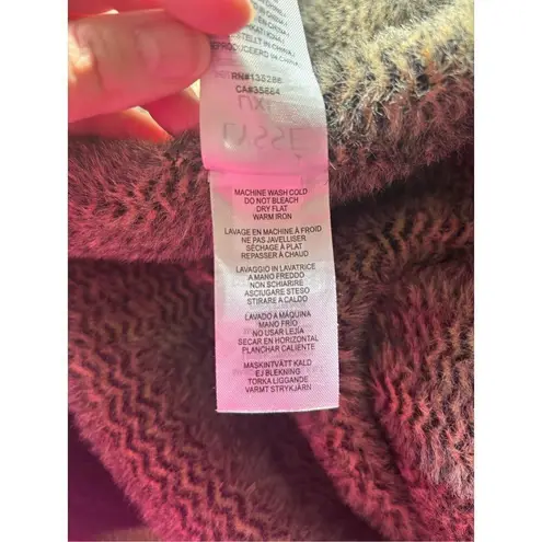 Lysse Cabin Faux Mink Long Coat Chevron Women’s Size Large/Extra large Pockets