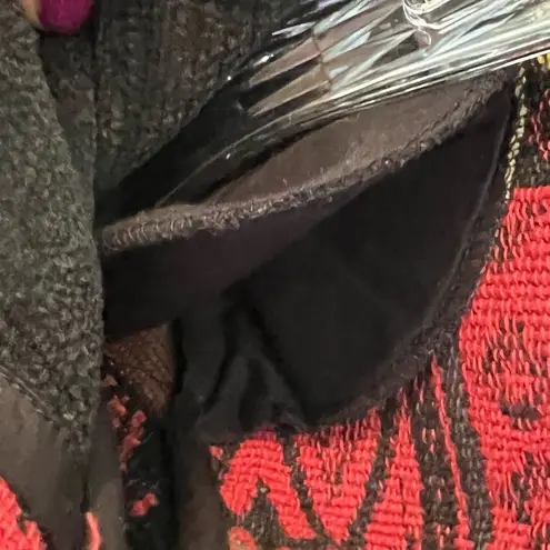 Vintage New Identity Southwest Cropped Gaucho Tapestry Blanket Jacket Orange Size M