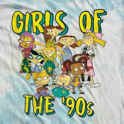 Nickelodeon  “Girls of the 90’s” Cartoon Characters Tie-Dye T-shirt size Medium