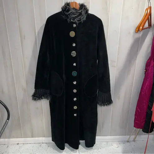 Vintage Lee Anderson handmade couture black widow whimsigoth duster jacket White Size XL