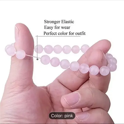 💗Rose Quartz Crystal Bracelet💗 ~8mm