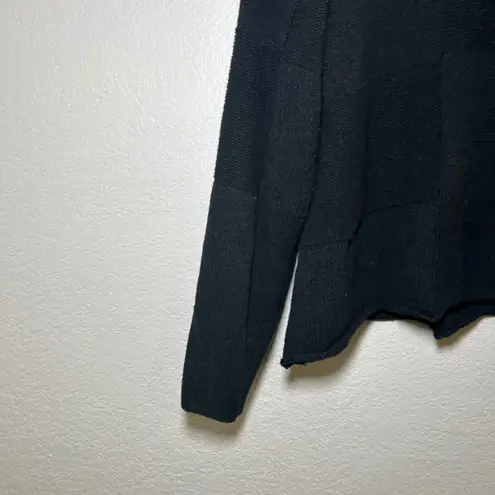 FP Beach Free People Black Cotton Knit Pullover Sweater Minimalist lounge cozy