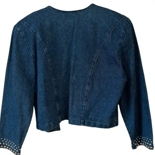 Vintage APACHE Women’s Studded Denim Jean Jacket Coat Made in USA