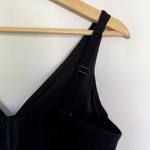 Auden lightly lined plunge bralette black bra nylon women's size L adjustable Size L