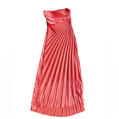 ALC Frank A.L.C. Bianca Strapless Coral Maxi Dress Size 10 NWT