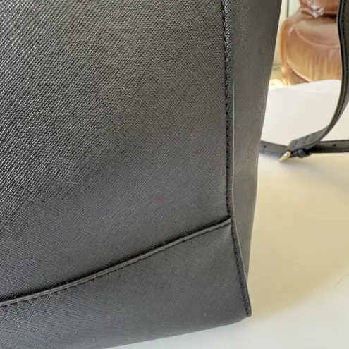 Kate Spade Laurel Way Hadlee Black Saffiano Leather Tote Crossbody Bag