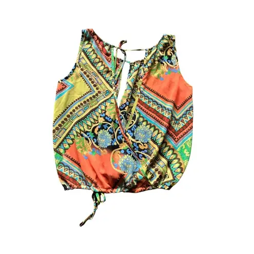 Glam Women's Multicolor Shear Sleeveless Top