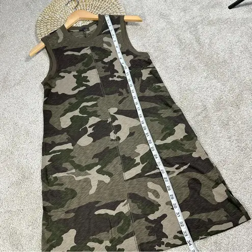 ATM Anthony Thomas Melillo Slub Jersey Tank Dress Camo Pima Cotton Size XSP Green
