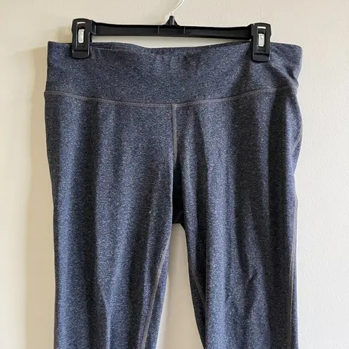 prAna MID RISE CROP LEGGINGS PANTS CHARCOAL GRAY WOMENS SIZE L YOGA RUN …