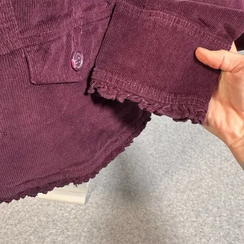 st. john's bay  Women's Purple Corduroy Jacket Size M Casual Button-Up Fall - Image 3