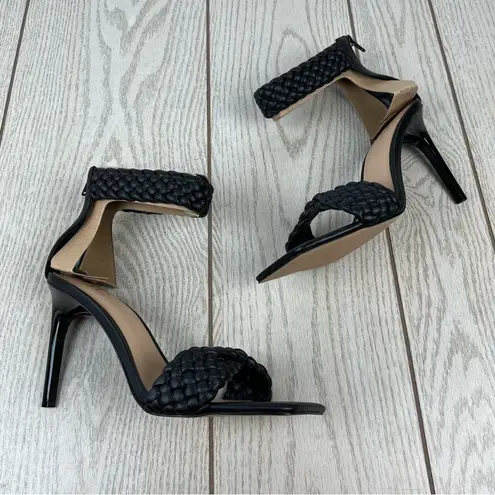 INC International Concepts Adalie Woven Dress Heel Sandals 11M Black $90 Size 11