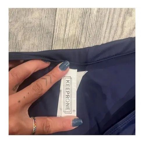 Navy Blue Floral Womens Bathing Suit Top is 4XL Bottom is 22W Skirt Tankini Size 4X