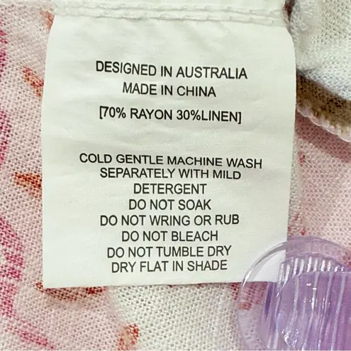 Paper Heart Les Citrons Maxi Dress Linen Coastal Chic Amalfi Euro Summer Large