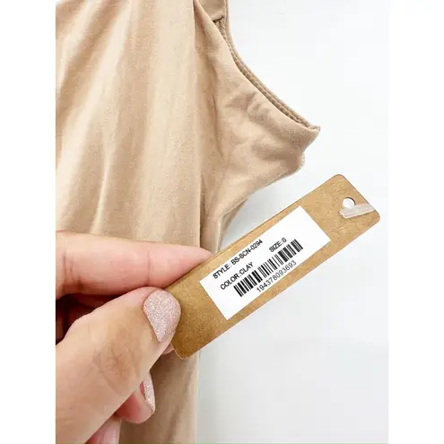 SKIMS Fits Everybody Clay Square Neck Bodysuit Size Small NWT