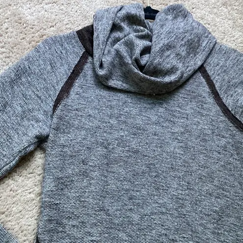 Kuhl Nova Pullover Cowl Neck Sweater Brown Heathered Gray Long Sleeve Outdoor XS
