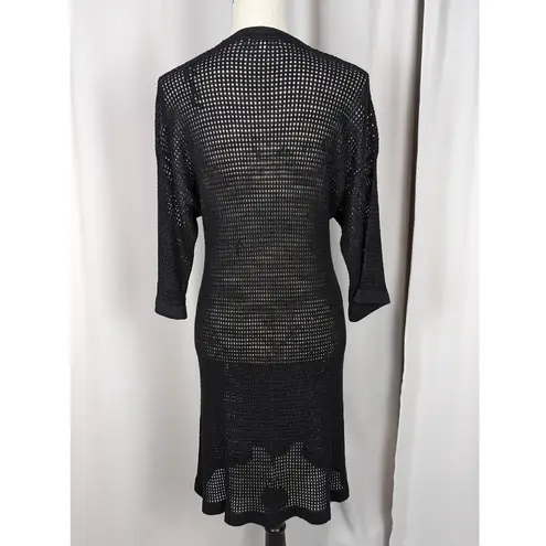Minnie Rose Goth Mesh Knit Viscose Dress Black Size XS/S