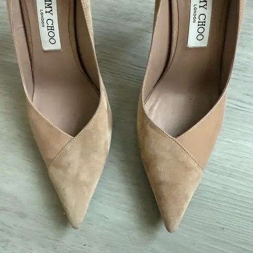 Jimmy Choo  Nude Pointed Toe Heels thumbnail 3