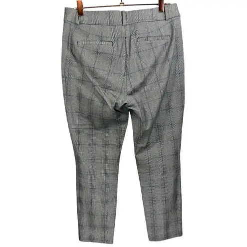 Loft  Plaid High Waist Skinny Ankle‎ Pants Size 8P Career Academia Preppy Office