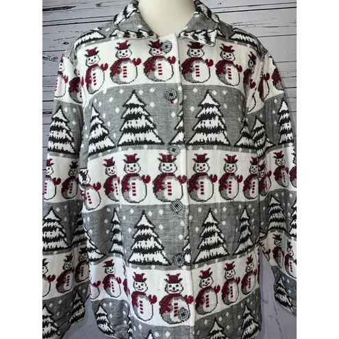 Breckenridge Patchwork jacket shacket XL Extra Large Ugly Christmas Snowman