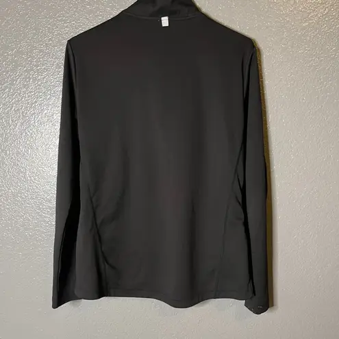 Black Performance 1/4 Zip Pullover with Red Zipper