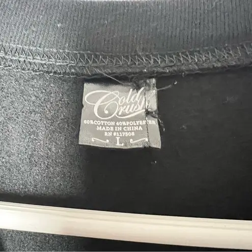 Cold Crush Women’s Crewneck Long Sleeve Gray and Gold Graphic Sweatshirt Sz L - Image 3