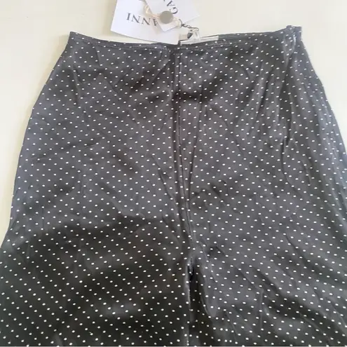 Ganni POLKA DOT SATIN WIDE-LEG PANTS