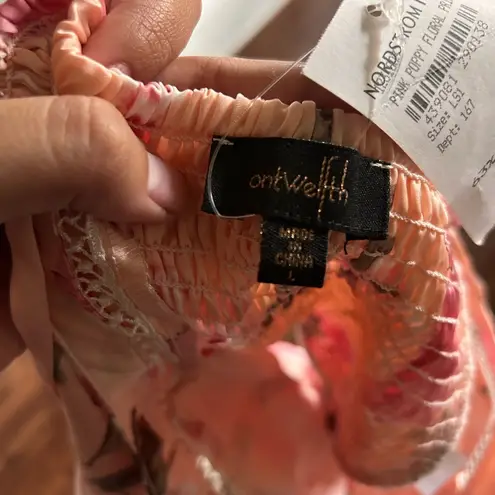 Nordstrom NWT ontwelfth Floral Pink Crop Top | Size: L