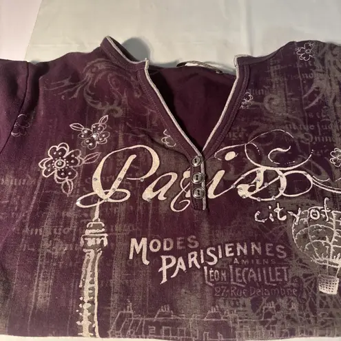 Canyon River Blues Blue Canyon Paris Top Womens Sz PX