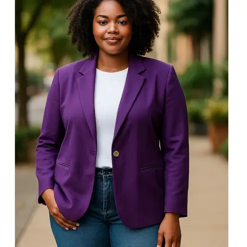 Vintage Savannah Blazer Womens 20 Purple Wool Sport Coat Jacket Boho Chic Preppy Size undefined