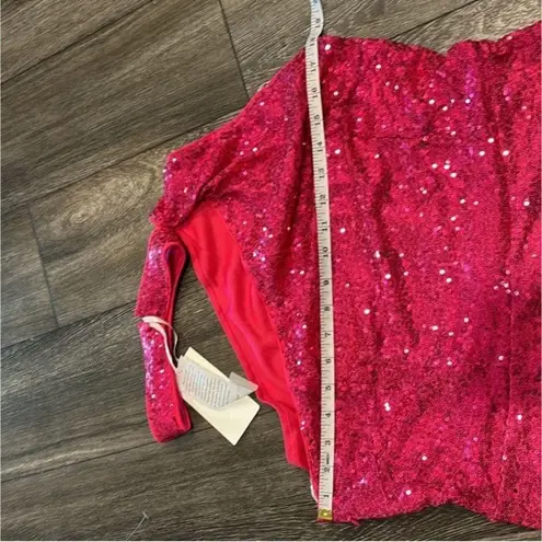 Grace Karin Grace Karen Hot Pink Sequenced Halter Top Size XL (NWOT)