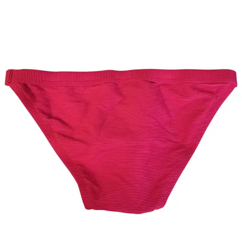 J.Crew NWT  Ribbed Trim Hipster Full Coverage Bikini‎ Bottom Pink Vacation Sz XXS
