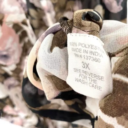 Floral Sheer Maxi Kimono Dress Coverup Size 3X