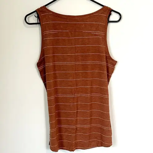 prAna NWT Foundation Scoop Neck Tank in Copper Heather Stripe - Size Small