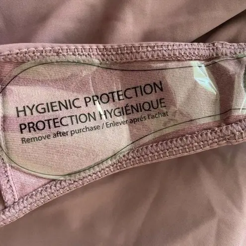 Velvet Rose swimsuit Pink Stretch V Neck Bikini Thong one piece New Sz medium