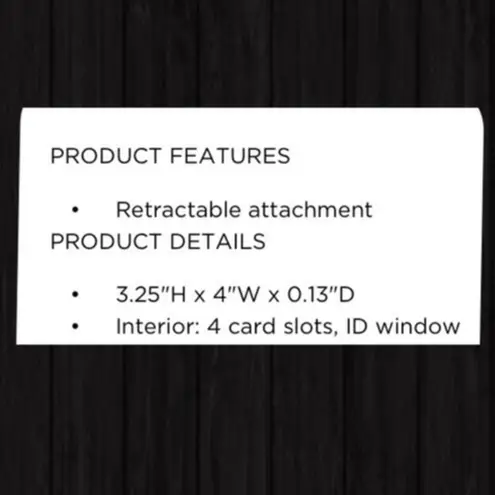 None Y2K Retractable Wallet ID Card Holder Gift unisex black