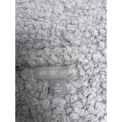 Barefoot Dreams Barefoot Dream Long Boucle Coatigan in Light Blue. Size 2X