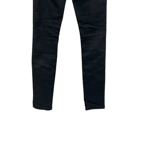 Helmut Lang Dark Wash Skinny Jeans Faux Leather Coated Pull-On Size 25