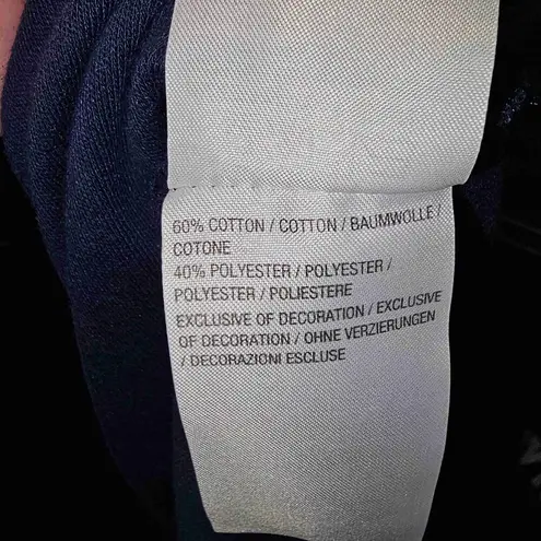 Quacker Factory Womens Navy Blue V Neck 3/4 Sleeve Ghost Halloween Top 1X