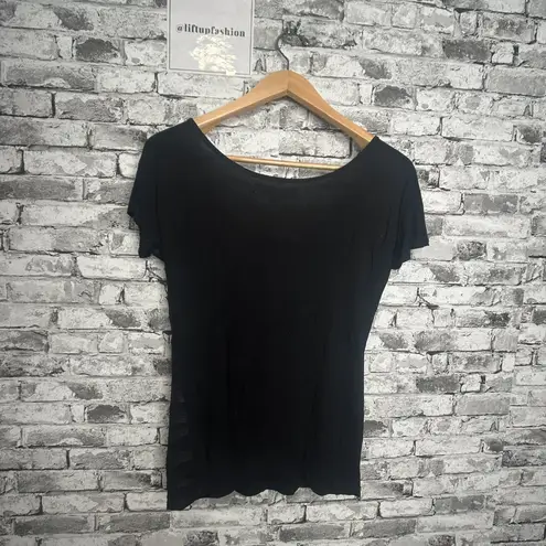 Reiss EUC Women's Gwen Black Sequin Tee Shirt Size XS