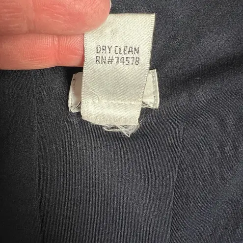 Cache  Dress Womens 2 Navy Blue Lace 3/4 Sleeve Sheath Stretch Full Back Zip Mini - Image 10