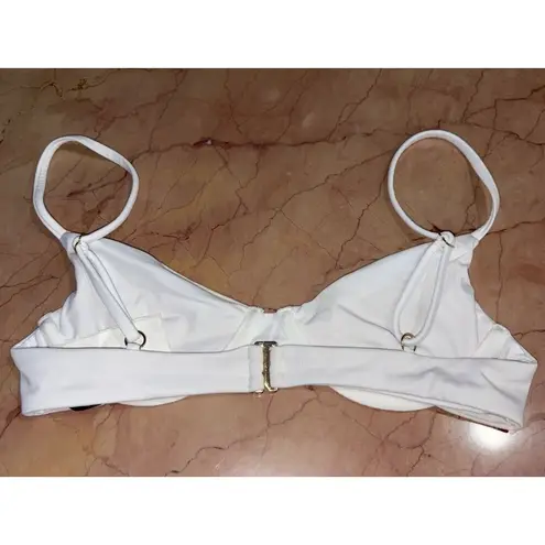 Beach Riot Camilla Bikini Top in White Small Womens Swimsuit