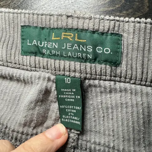 Lauren Jeans Co Ralph Lauren Women Gray Corduroy Flare Classic Bootcut Jeans 10