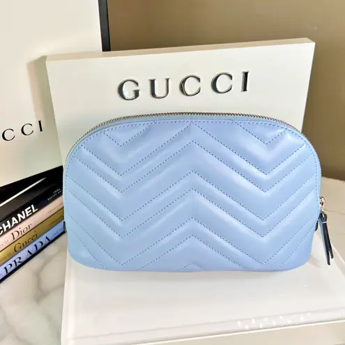 Gucci GG Marmont Large Baby Blue Cosmetics Case