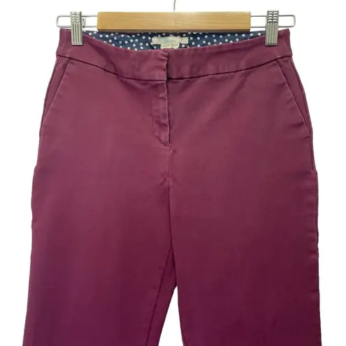 Boden Slim Straight Chino Pants in Maroon Women’s Preppy Casual Pant Size 4 Long