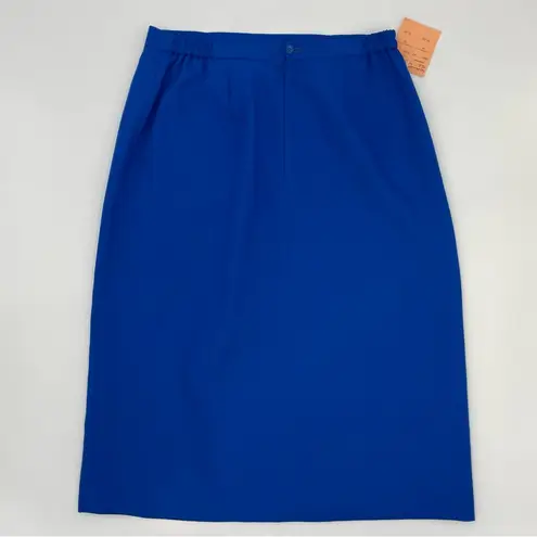 Nordstrom Vintage ‎ Pencil Skirt Deadstock Blue Faux Wrap Professional Blue NWT