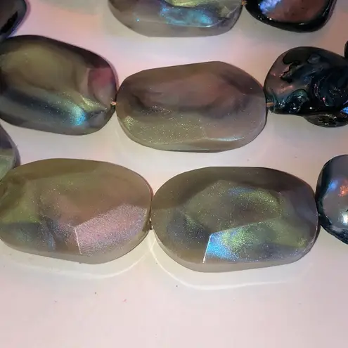 Chico's Chico’s Elegant Iridescent Beaded Boho Faux Pearl and Shell Statement Necklace - Image 3