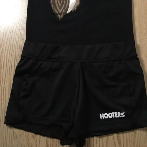 Hooters B64 #28 Womens Girl Uniform Tank Top & Shorts Black Size Xs/Xxs