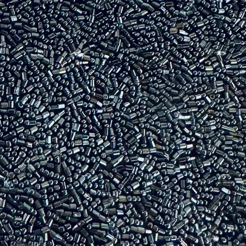 La Regale  Scalloped Black Beaded Ornate Evening Clutch Purse, Crossbody Chain