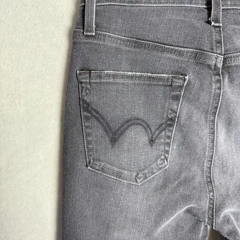 Edwin Women’s Jeans Black Bree Slim Straight Raw Hem Size 26