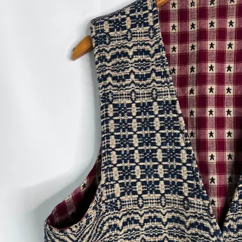 Handmade Reversible Vest Southwestern Western Country Rodeo Quirky Size MD/LG